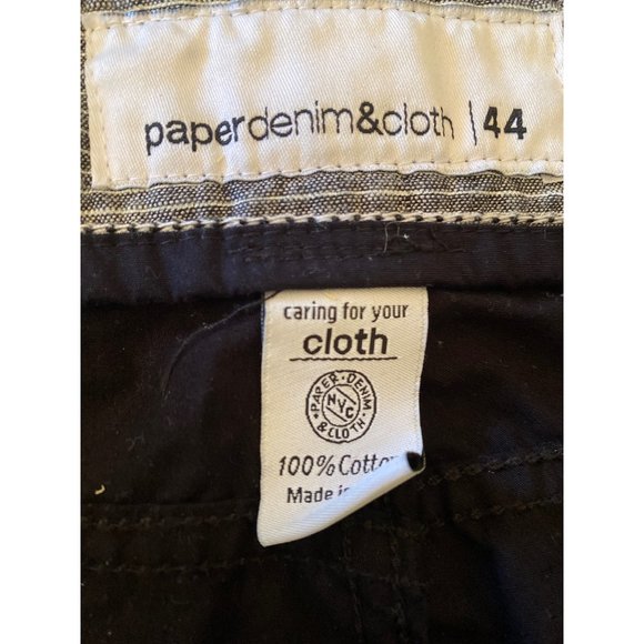 NWT Paper Denim Cloth Black Cargo Shorts Size 44 - Picture 4 of 5